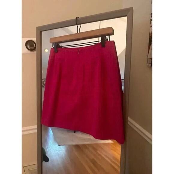Cache Women’s Hot Pink Textured A-Line Skirt Size 8 Career Cocktail Party - Picture 2 of 4